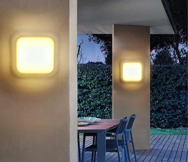 Applique murale & plafond Led Carré IP65 15W Lumière blanche 7000k