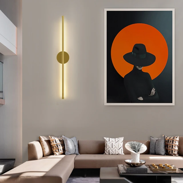 Applique Murale Led Moderne Doré 12W 60cm KQ01G