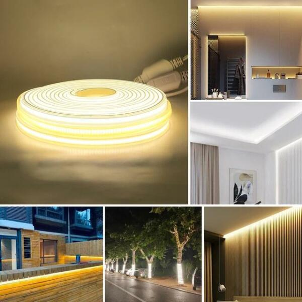 Rouleau tube light guirlande 8mm COB 2835 Adhésif 50 mètre sans fiche couleur naturelle