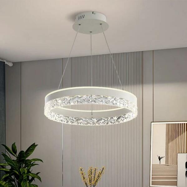 Lustre Led rond Blanc diamètre 50cm JH118WH