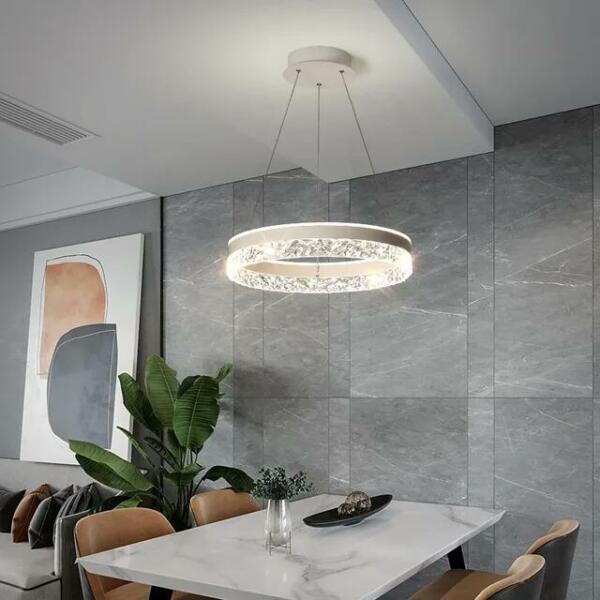 Lustre Led rond Blanc diamètre 50cm JH118WH