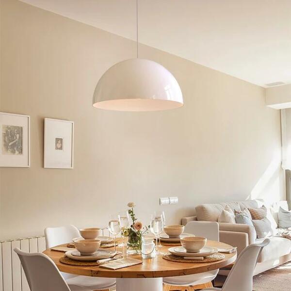 Suspension métallique E27 Ø 30CM GG613 Blanc