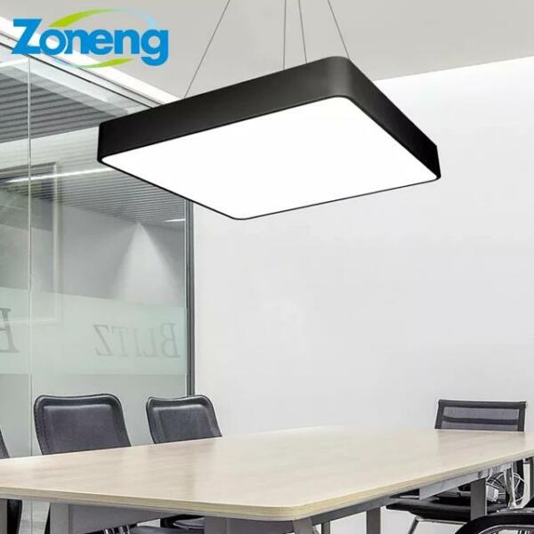 Lustre carré Led noir 60CM fil réglable BGD705