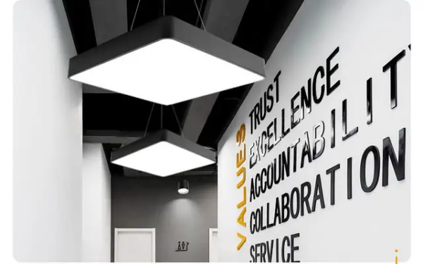 Lustre carré Led noir 60CM fil réglable BGD704