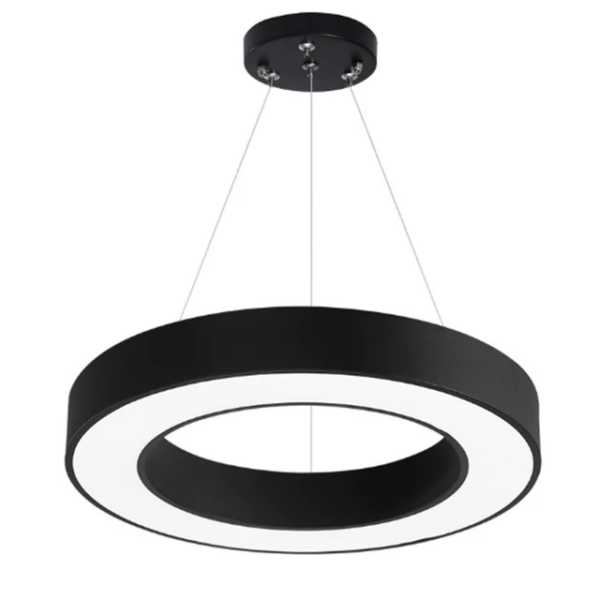 Lustre rond Led noir 60CM fil réglable BGD702