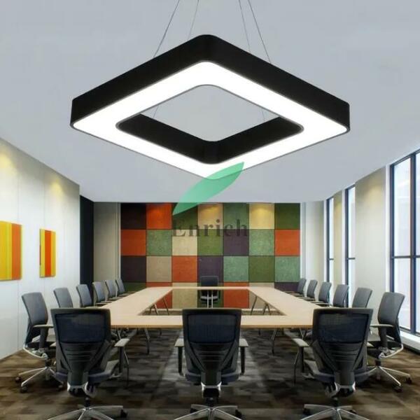 Lustre carré Led noir 60CM fil réglable BGD705