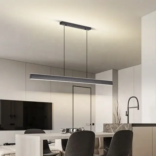 Lustre Led linéaire décoratif NOIR JHA33 120CM