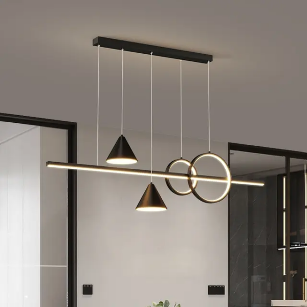Lustre Led linéaire décoratif NOIR BM0907 90CM
