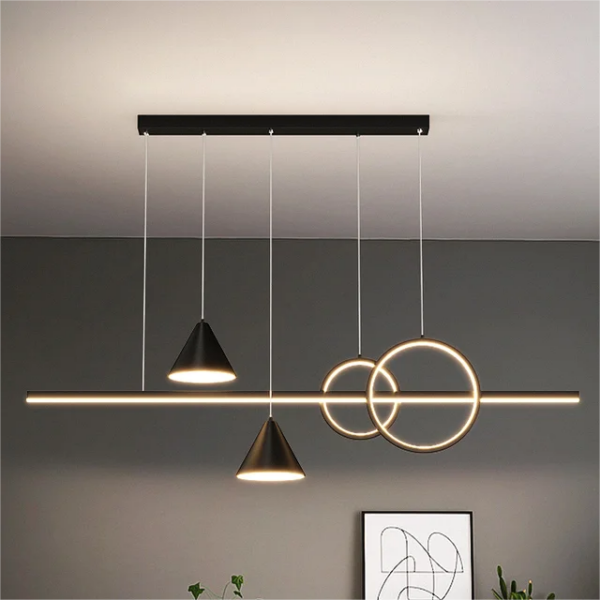 Lustre Led linéaire décoratif NOIR BM0907 90CM