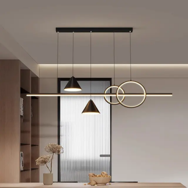 Lustre Led linéaire décoratif NOIR BM0907 90CM