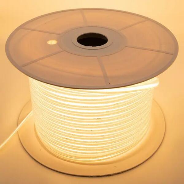 Rouleau tube light guirlande COB 8mm 288D/M Lumière jaune 50Mètres