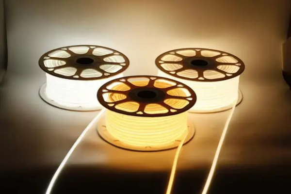 Rouleau tube light guirlande COB 8mm 288D/M Lumière jaune 50Mètres