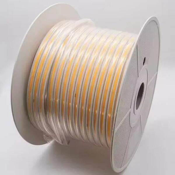 Rouleau tube light guirlande COB 8mm 288D/M Lumière jaune 50Mètres