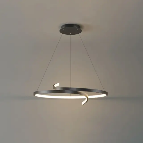 Lustre Led Noir diamètre 50cm KX013BK