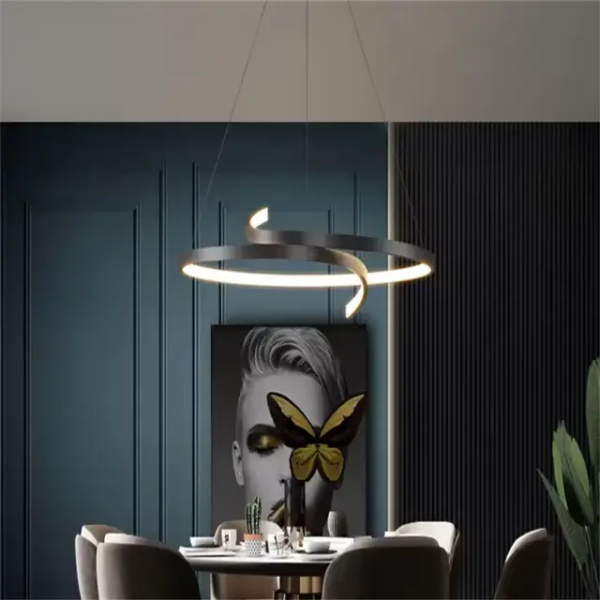 Lustre Led Noir diamètre 50cm KX013BK