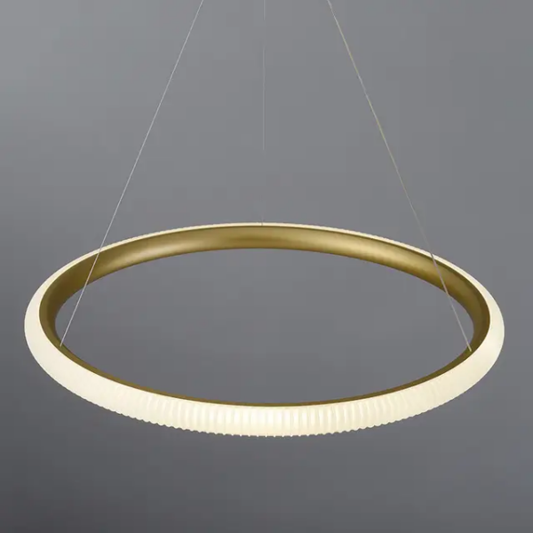 Lustre Led doré Anneau Acrylique 40cm KX065
