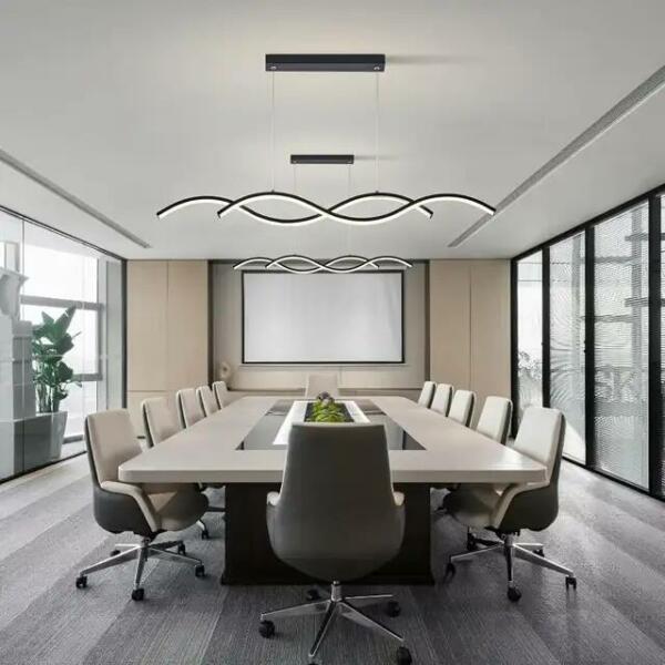 Lustre Led linéaire décoratif NOIR KX6959 90CM