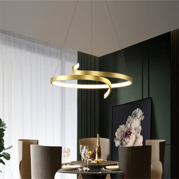 Lustre Led doré diamètre 50cm KX013GD
