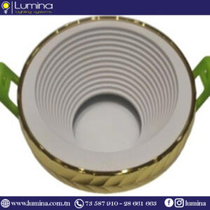 Spot encastrable Aluminium rond Blanc & Gold ∅ 90mm RT11-01