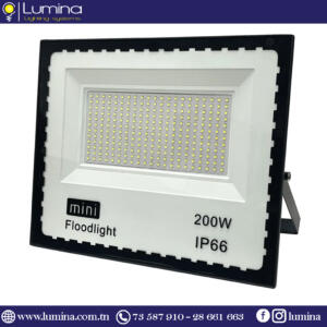 Projecteur Led slim SMD 200W noir Lumière blanche 6500k LFL004-200W