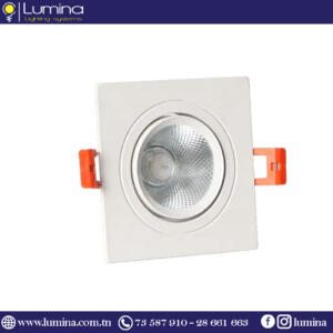 Spot encastrable polycarbonate orientable Carré blanc Directe 90mm SZS22054