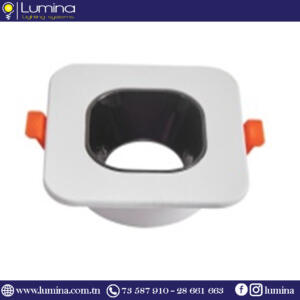 Spot encastrable polycarbonate orientable Carré Noir&BLANC INDIRECTE 93mm S24015