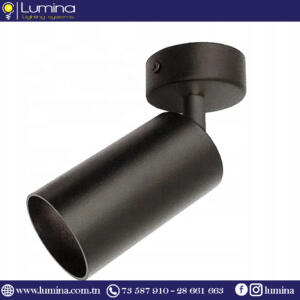 Spot Apparent GU10 Noir Murale ou Plafonnier POLYCARBONATE AB2-42