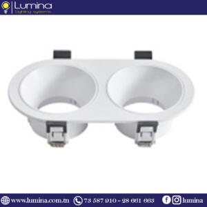 Spot encastrable polycarbonate orientable rond Double blanc INDIRECTE R2420