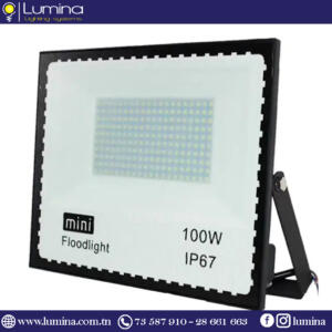 Projecteur Led slim SMD 100W noir Lumière blanche 6500k LFL002-100W