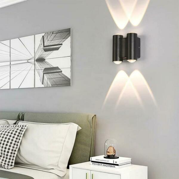 Applique murale LED design noir double faisceau IP65 - 3