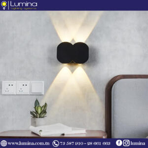 Applique Mural LED Double Faisceau 4* 1W IP65 Aluminium 3000K