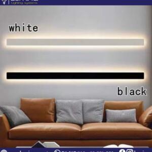 Applique LED noir 60cm design avec couleurs de lumière réglables