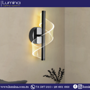 Applique led noir 3 couleurs asdz017-bk design moderne