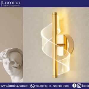 Applique led gold design luxueux pour décoration intérieure
