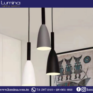 Suspension triple E27 B034-3 design moderne pour intérieur