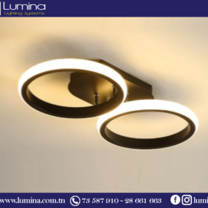 Applique plafonnier LED noir design moderne