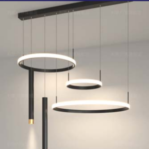LUSTRE LED TAILLE:60cm 3 COULEURES DE LUMIERE HJA3741B