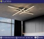 Lustre LED 90cm moderne trois couleurs de lumière