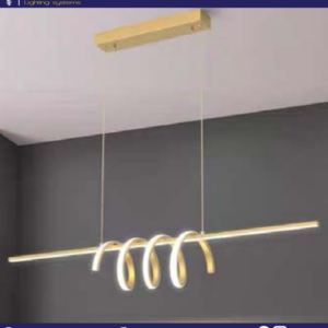 Lustre LED 100cm HJA3836G à 3 couleurs de lumière pour grands espaces