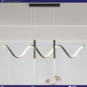 Lustre LED 100cm design moderne HJA3837B avec 3 couleurs de lumière