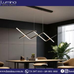Lustre LED 90cm JH9403 design contemporain trois couleurs