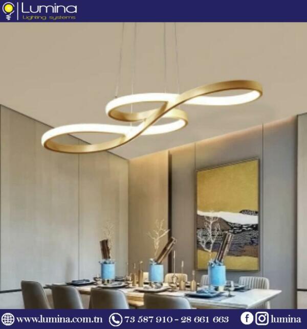Lustre LED 60 cm 3 couleurs KX014-G