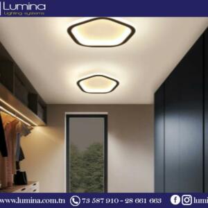 Applique plafonnier LED noir design LW5274