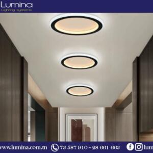 Applique plafonnier led noir LW5276 avec éclairage CCT