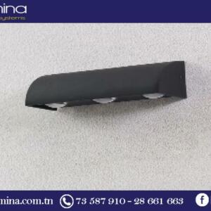 Applique murale LED IP65 noire éclairage chaud 3000K