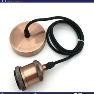 Suspension Douille E27 Bronze style industriel vintage