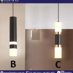 Suspension LED noir design moderne TJ7704-B