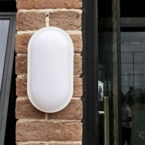 Applique murale LED ovale blanche IP65 24W - 1