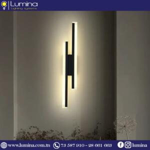Applique murale led au design moderne noir et acrylique - 1