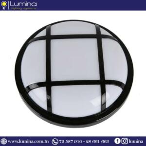 Applique murale LED ronde noire 24W pour éclairage extérieur - 1